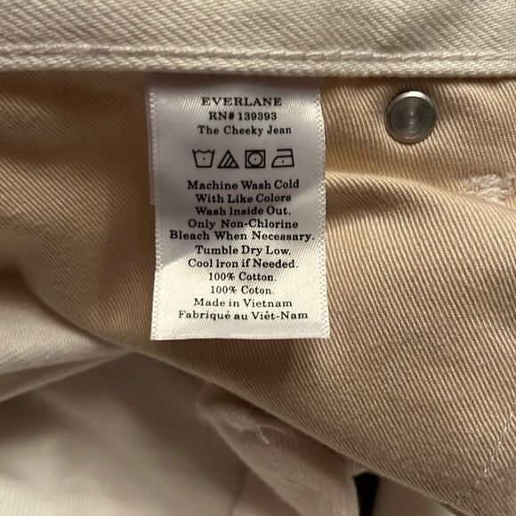Everlane Women’s The 90s Cheeky Straight Jean in bone Size 25 NWT - Picture 11 of 16